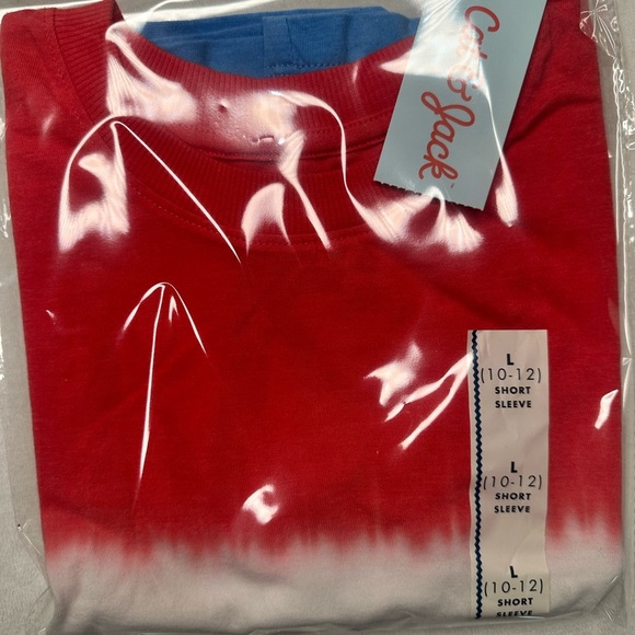 Cat & Jack Red Blue White Tie-Dye T-shirt short sleeve kids sizes choose size👇 - Picture 13 of 13